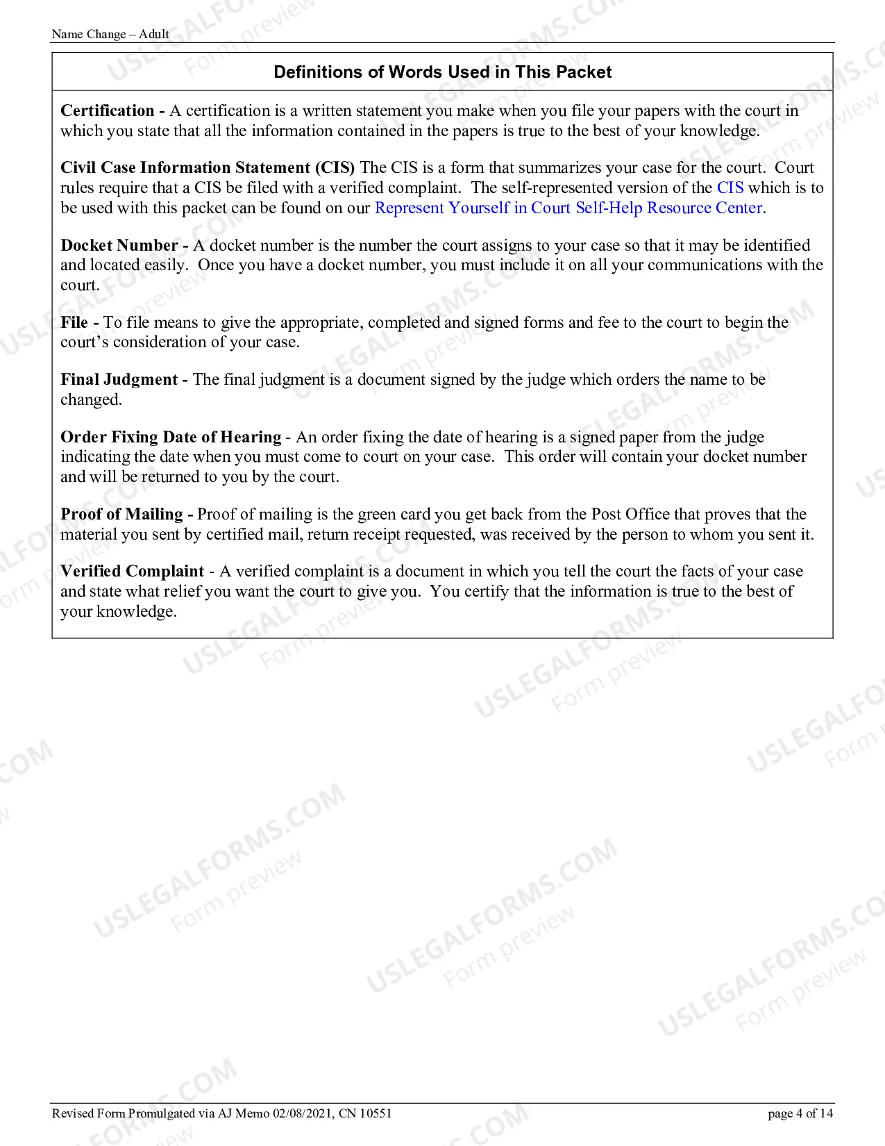 Preview How To Ask The Court To Change Your Name (Superior Court Of New Jersey - Law Division - Civil Part)