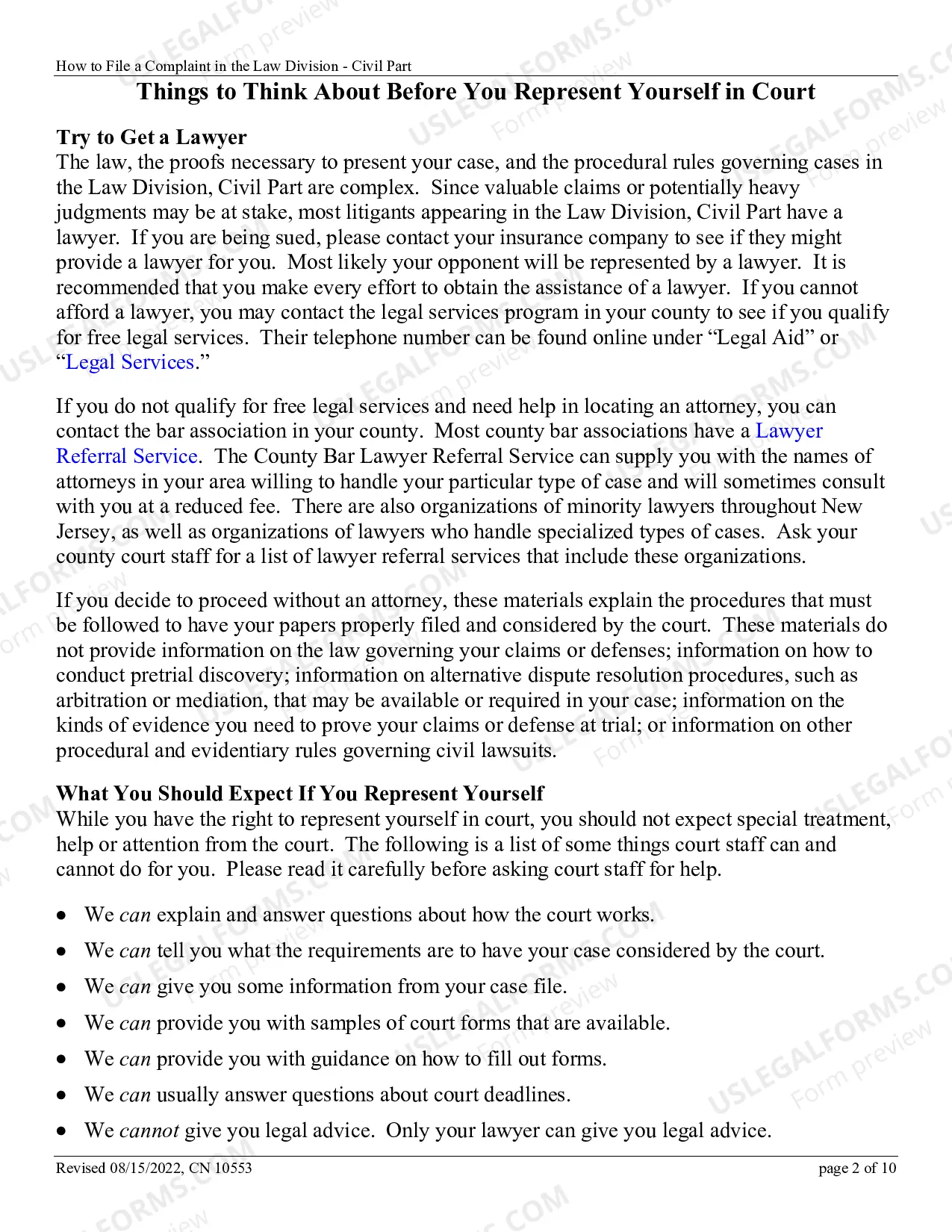 Preview How to File a Complaint in the Superior Court of New Jersey - Law Division - Civil Part