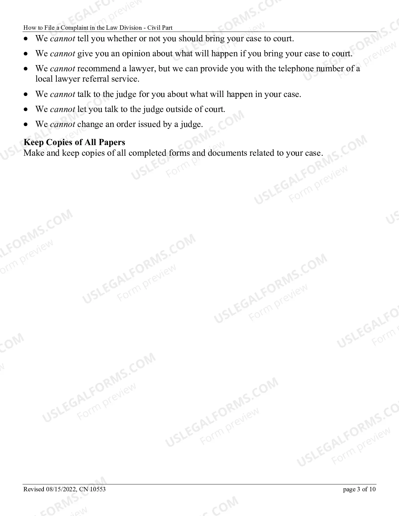 Preview How to File a Complaint in the Superior Court of New Jersey - Law Division - Civil Part