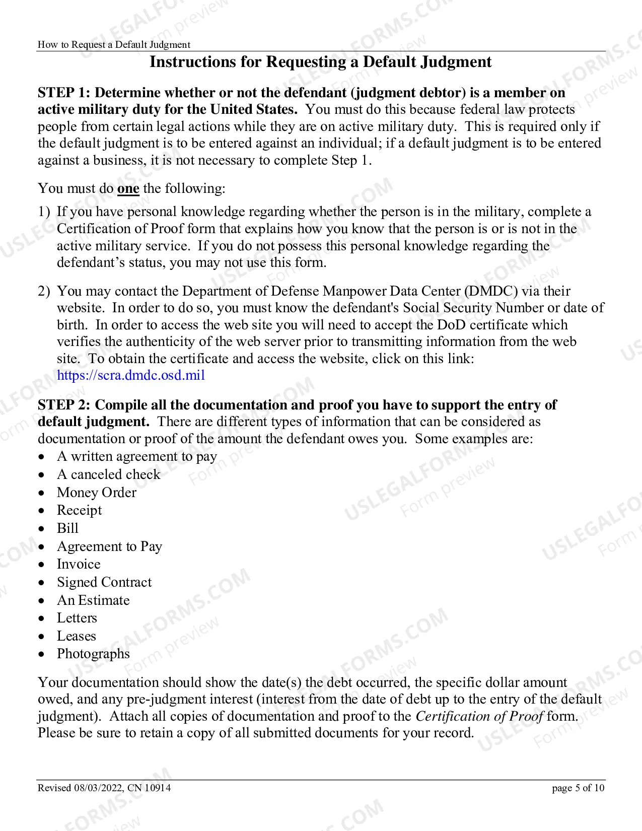 Preview How to Request a Default Judgment in the Superior Court of New Jersey - Special Civil Part (Small Claims and Regular Special Civil Part Cases)
