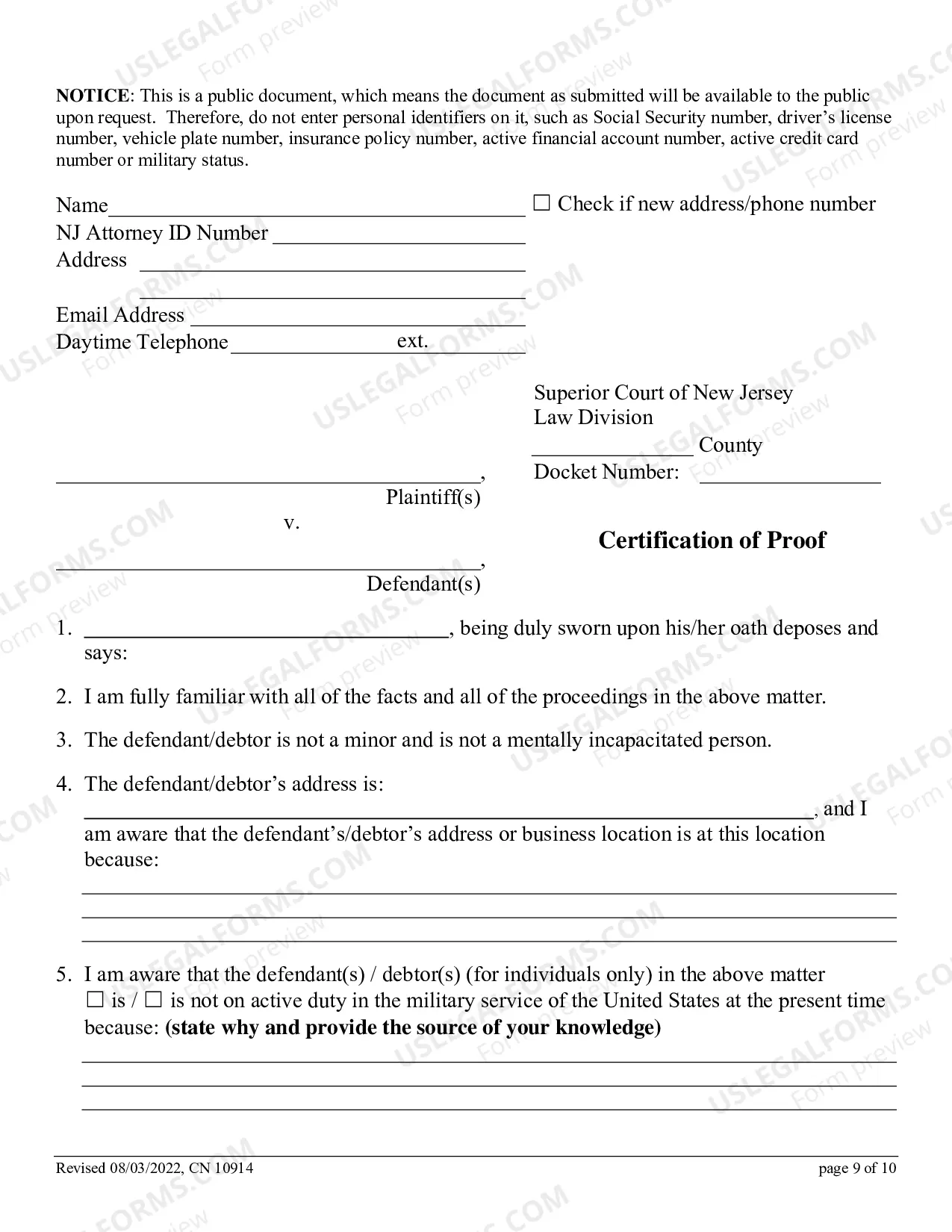 Preview How to Request a Default Judgment in the Superior Court of New Jersey - Special Civil Part (Small Claims and Regular Special Civil Part Cases)