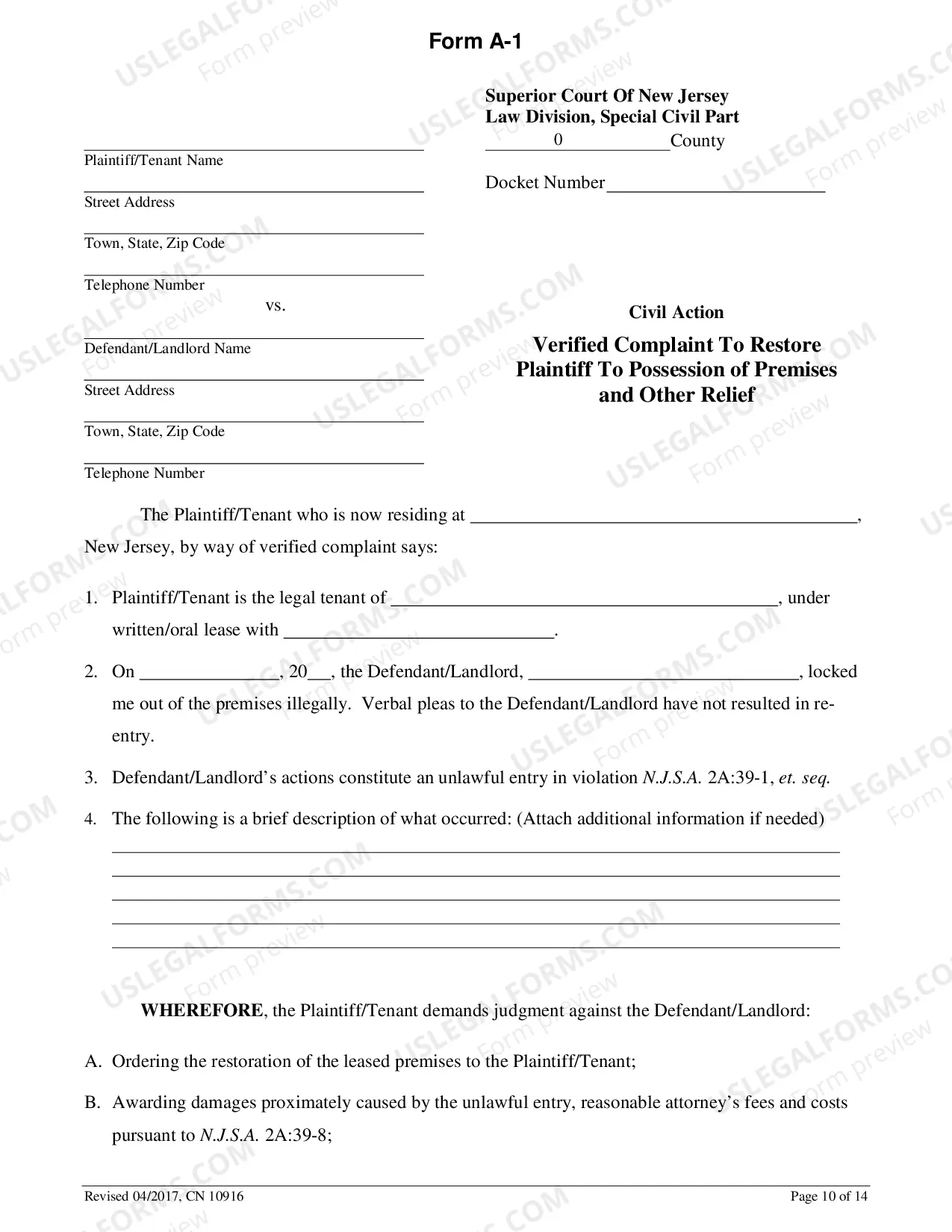 Preview How To Apply For The Return Of Your Personal Property Or To Return To Your Rental Premises