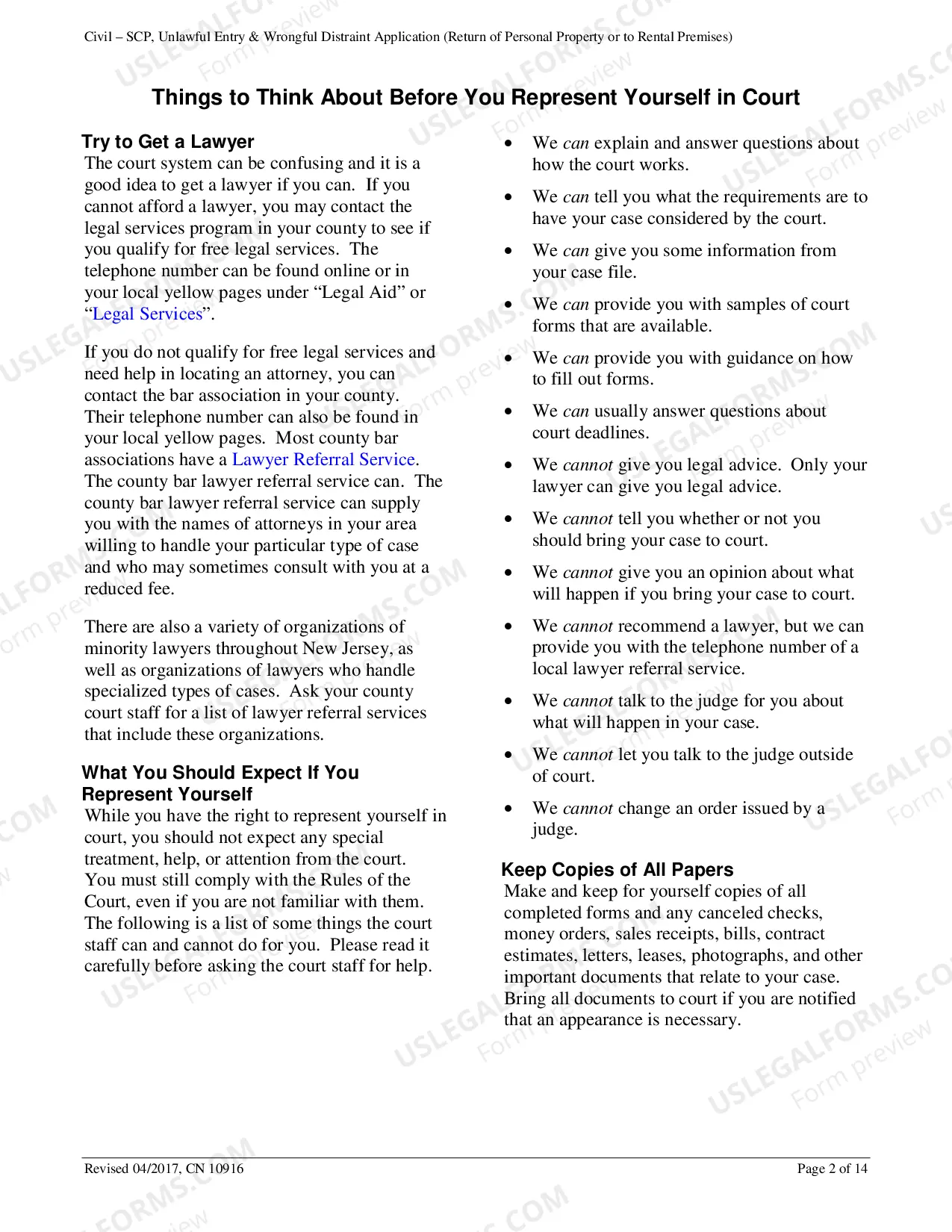 Preview How To Apply For The Return Of Your Personal Property Or To Return To Your Rental Premises