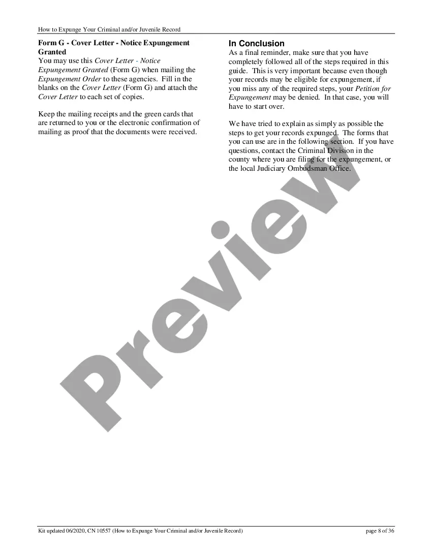 Preview New Jersey Expungement of Criminal Records Package