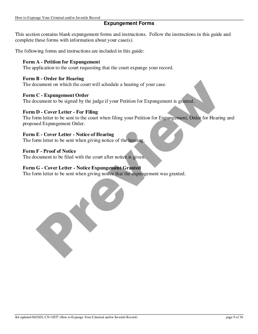 Preview New Jersey Expungement of Criminal Records Package