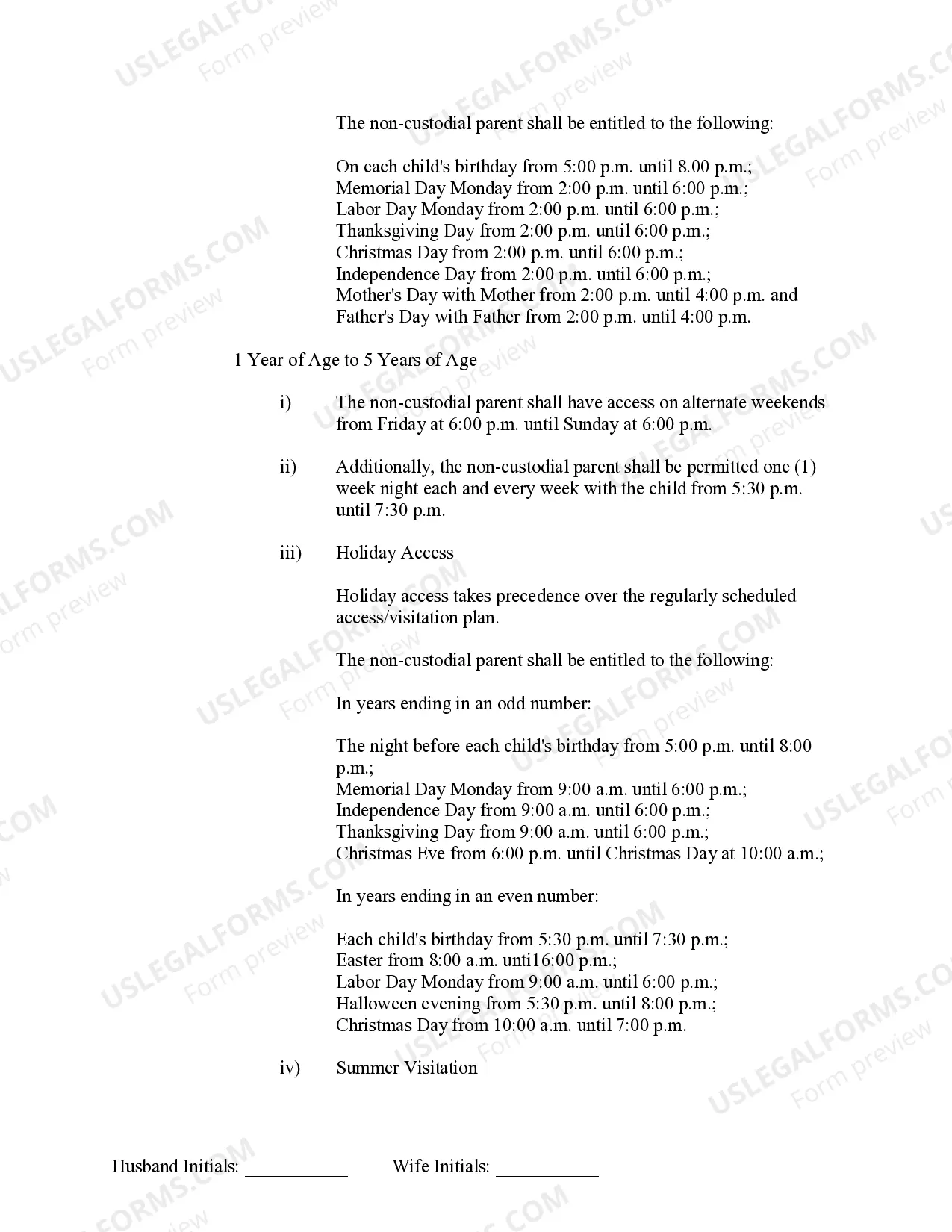 Preview Marital Domestic Separation and Property Settlement Agreement Minor Children no Joint Property or Debts where Divorce Action Filed