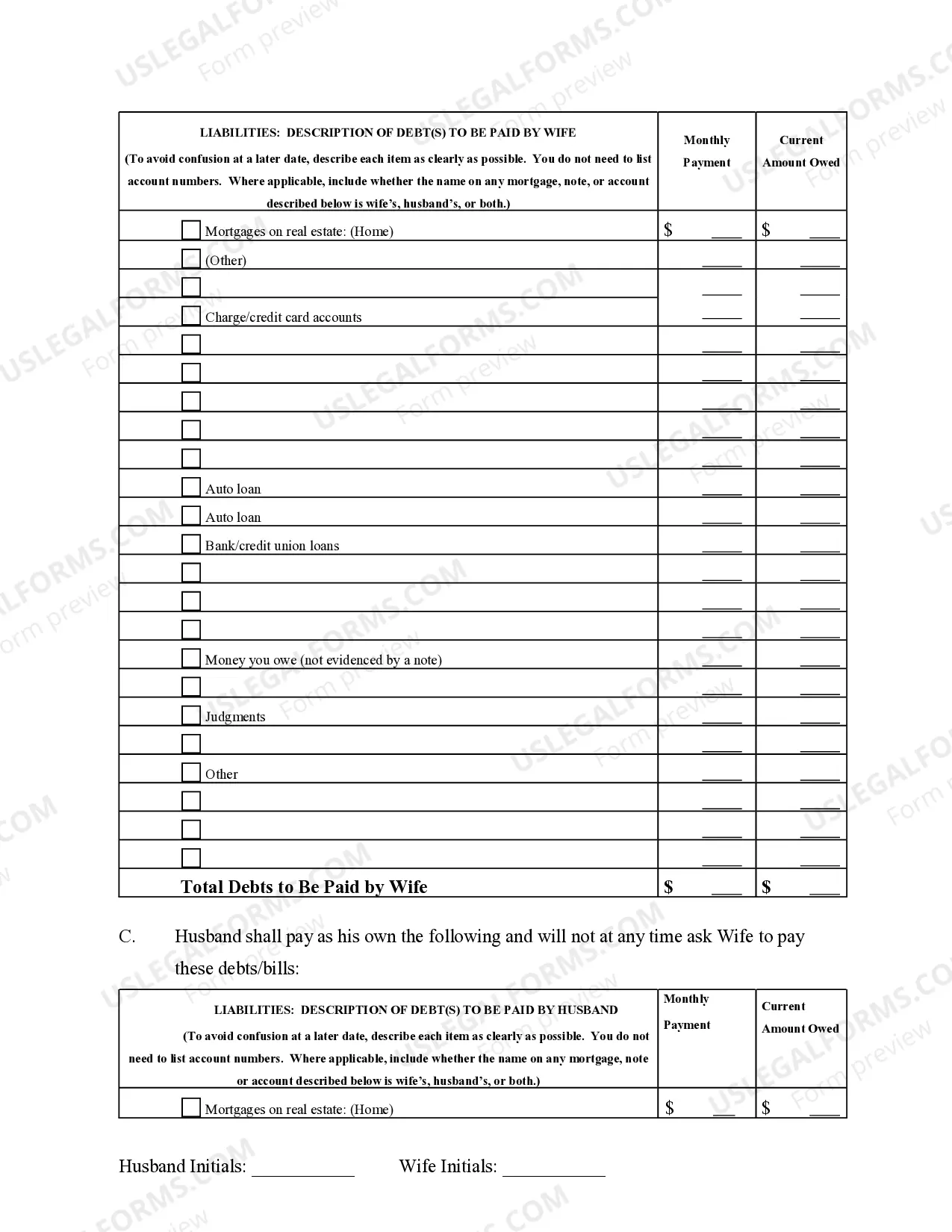 Preview Marital Domestic Separation and Property Settlement Agreement Minor Children Parties May have Joint Property or Debts effective Immediately