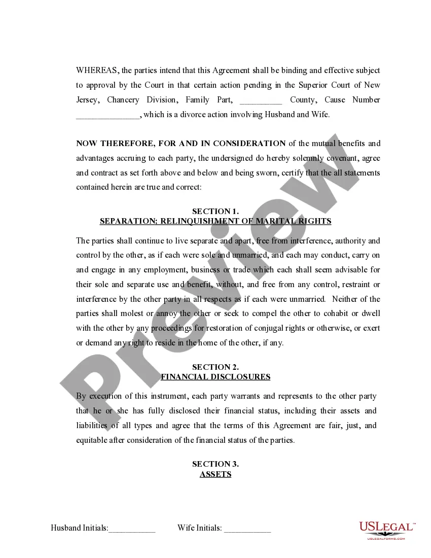 Preview Marital Domestic Separation and Property Settlement Agreement Adult Children Parties May have Joint Property or Debts where Divorce Action Filed
