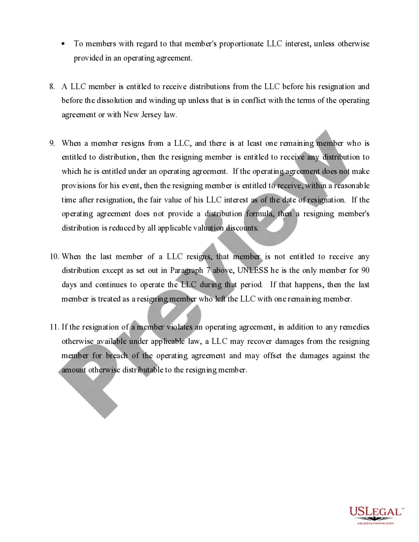 Get New Jersey Dissolution Package to Dissolve Limited Liability Company LLC Preview New Jersey Dissolution Package to Dissolve Limited Liability Company LLC