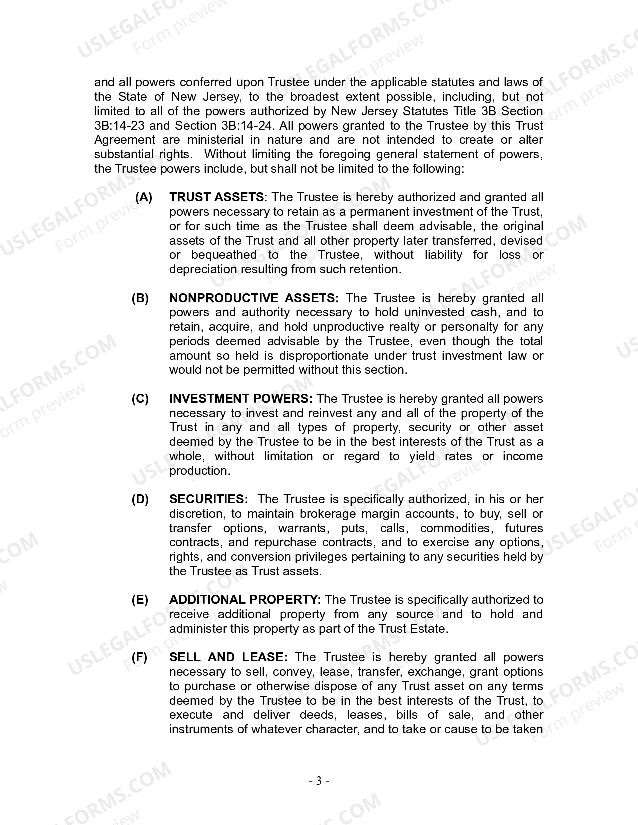 Preview Revocable Living Trust for Husband and Wife with No Children