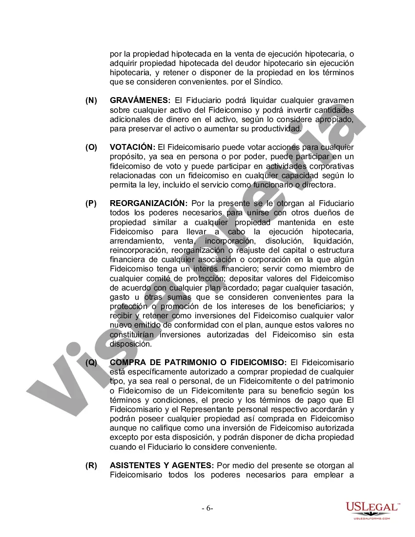 Preview Fideicomiso en Vida para Individuos Solteros, Divorciados o Viudos (o Viudos) con Hijos