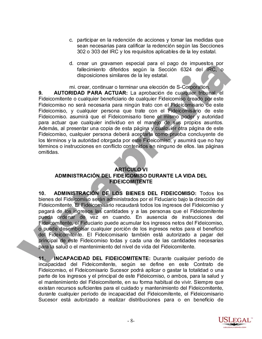 Preview Fideicomiso en vida para esposo y esposa con hijos menores o adultos