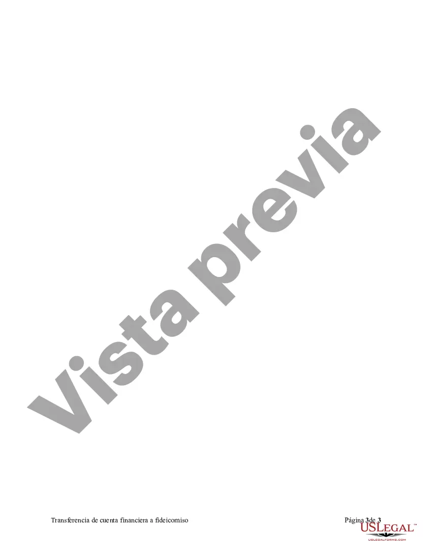 Preview Transferencia de cuenta financiera a fideicomiso en vida