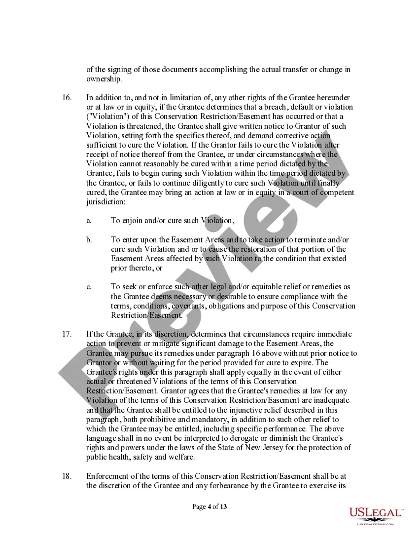 Preview Grant of Conservation Ristriction/Easement