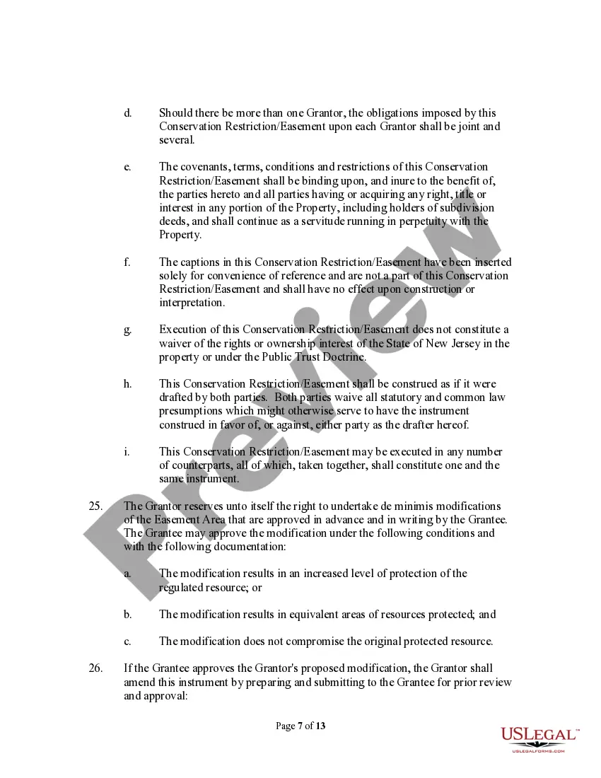 Preview Grant of Conservation Ristriction/Easement