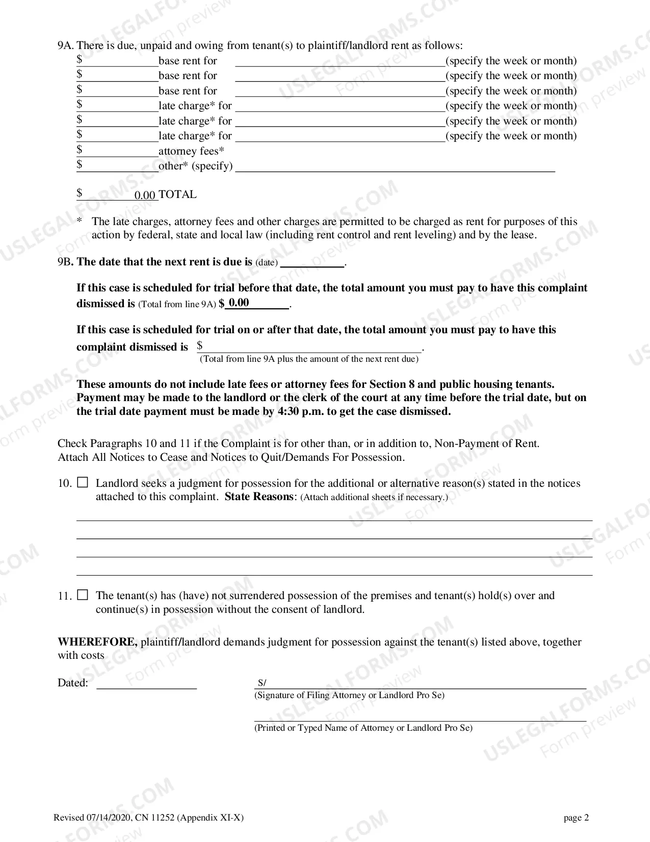 Preview New Jersey Verified Complaint for Landlord Tenant Eviction