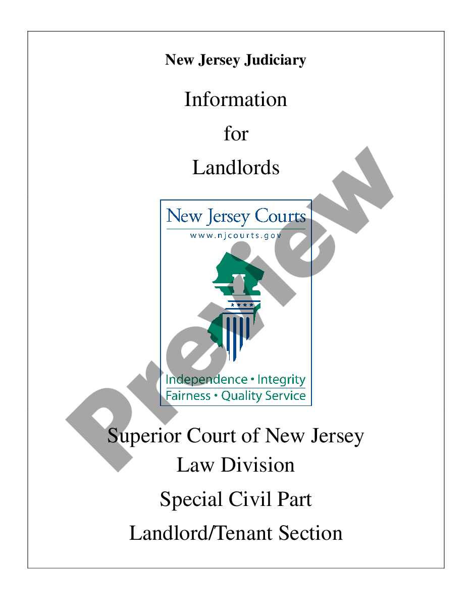 New Jersey Landlord and Tenant Court Handbook New Jersey Tenants
