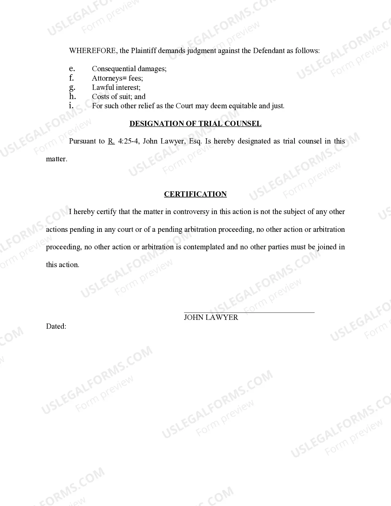 Preview Complaint Alleging Promissory Estoppel