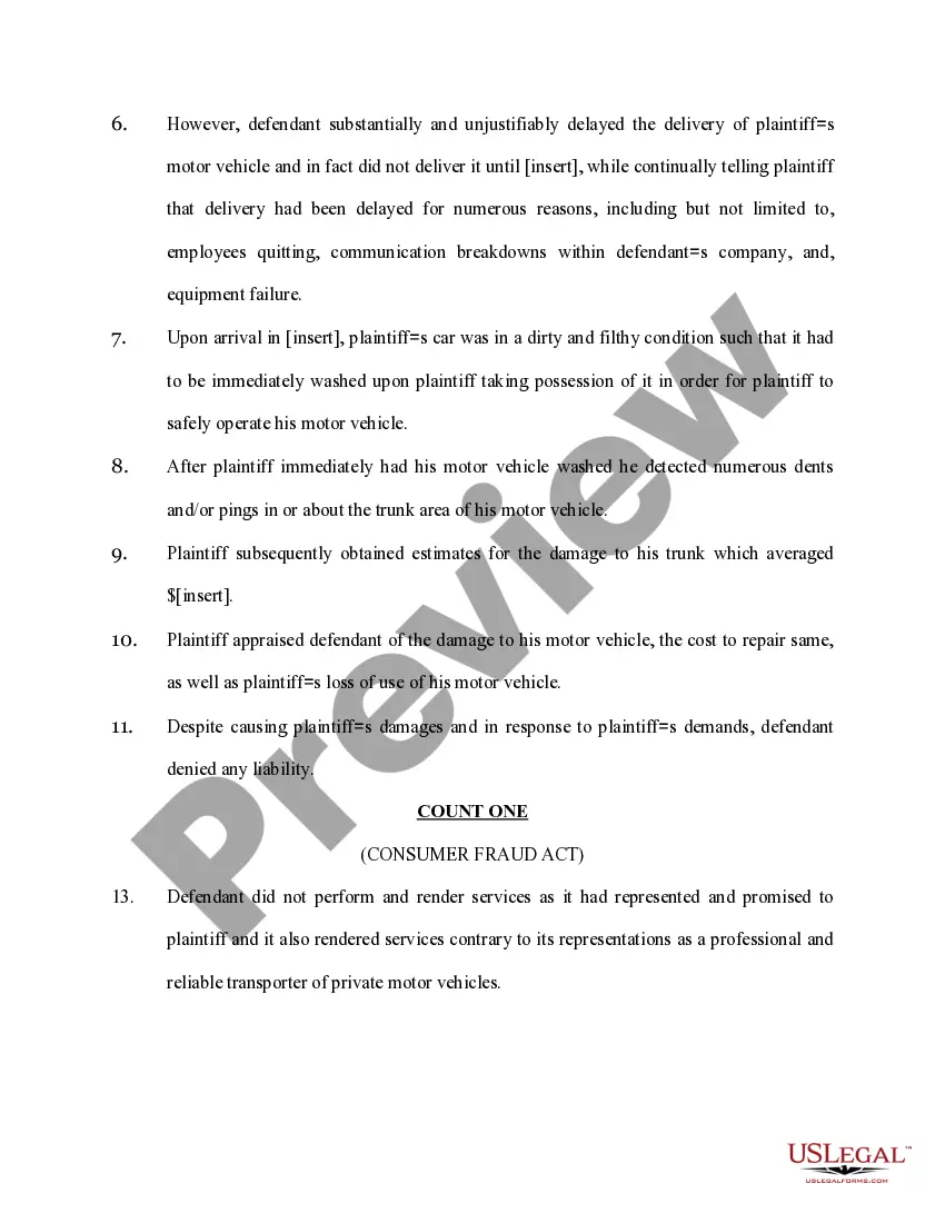Get Complaint Consumer Fraud Act Damage to Property Preview Complaint Consumer Fraud Act Damage to Property