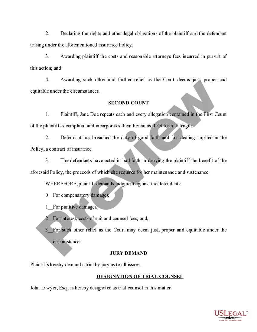 Preview Complaint for Declaratory Judgment