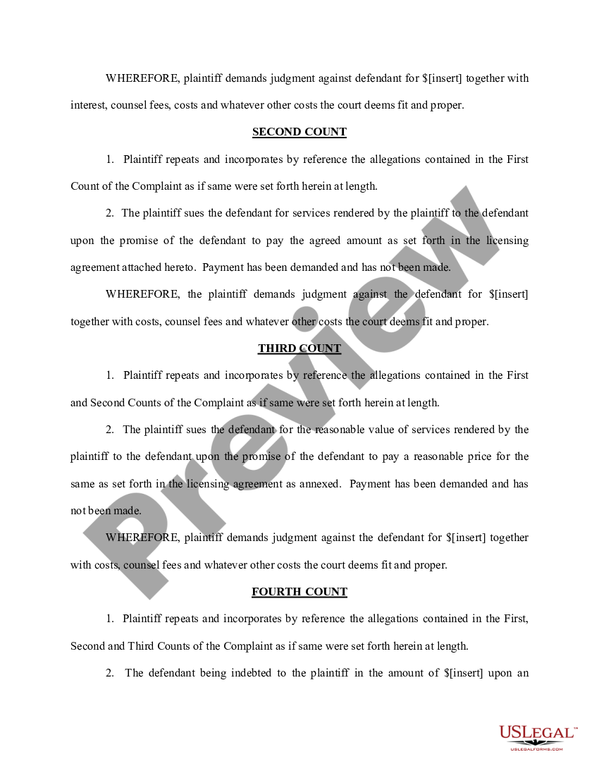 New Jersey Complaint for Rent Arrearage | US Legal Forms