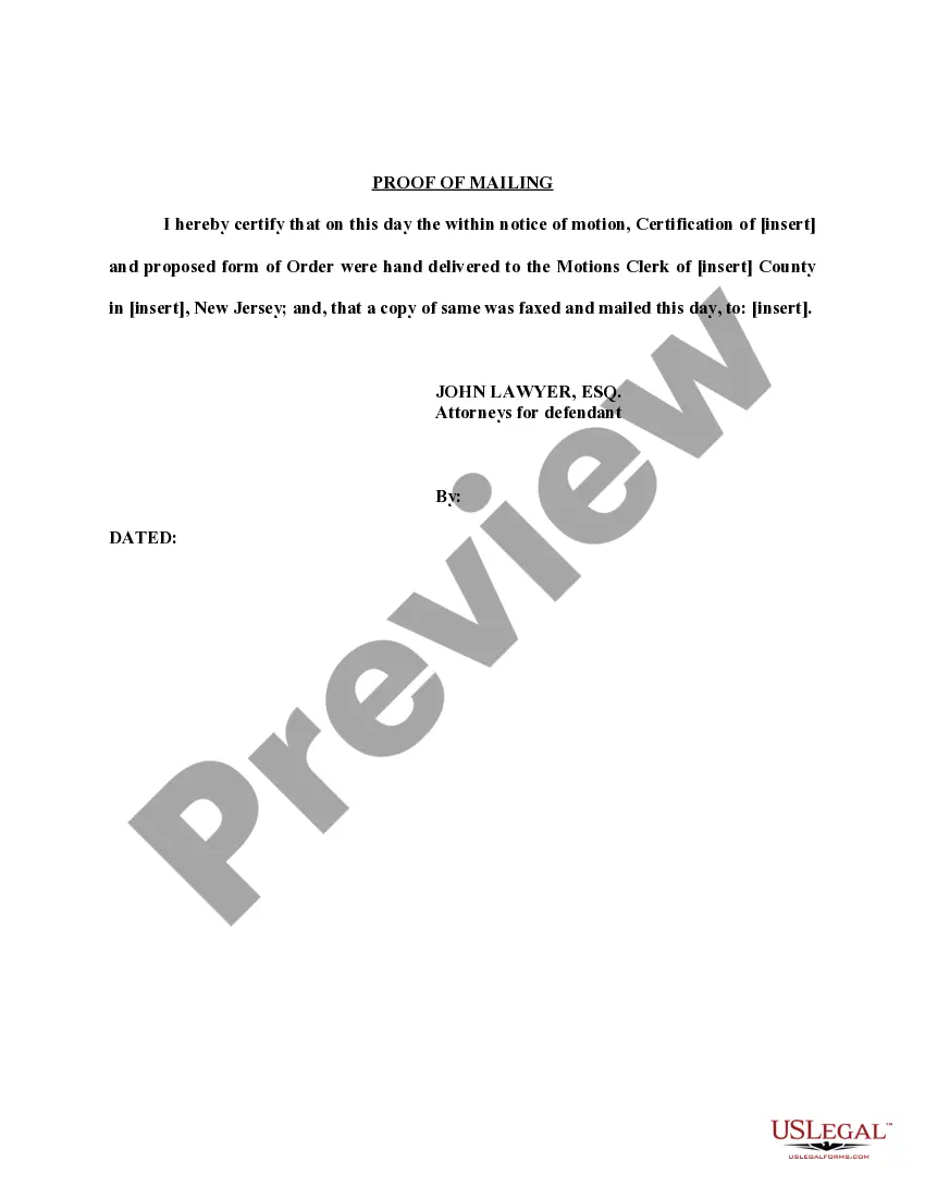 Preview Notice of Motion Special Civil Part for Summary Judgment