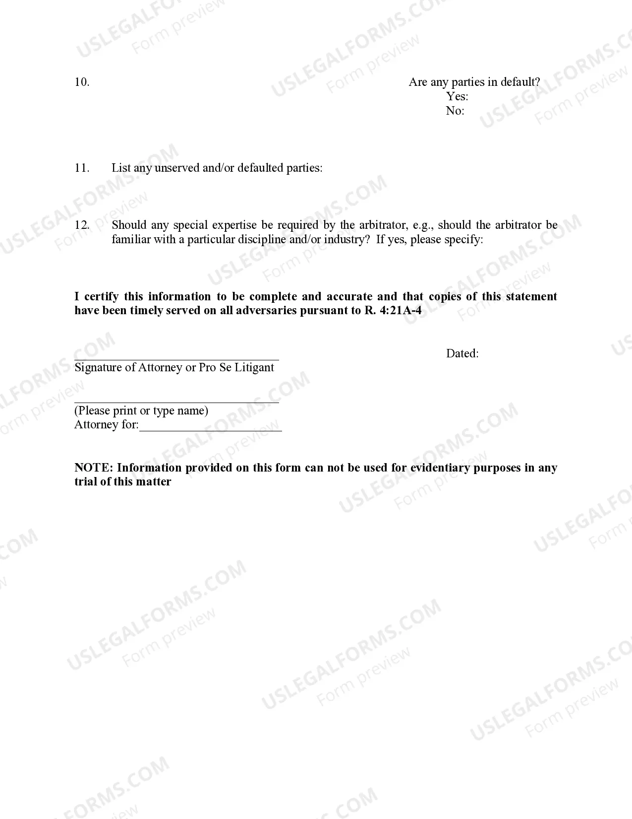 Preview Uniform Commercial Arbitration Memorandum