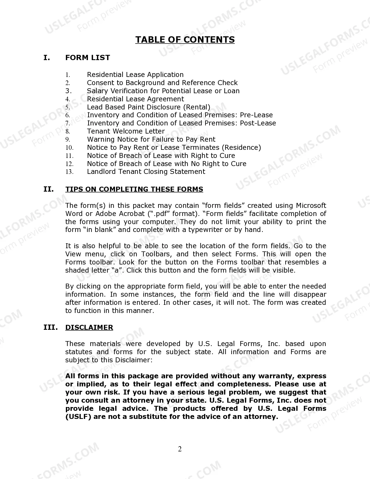 Preview New Jersey Residential Landlord Tenant Rental Lease Forms and Agreements Package