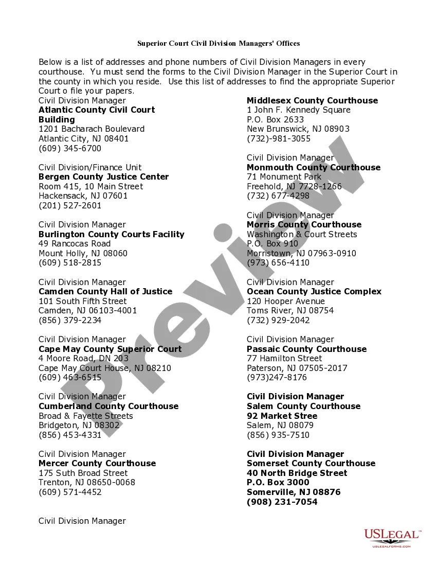 Preview New Jersey Name Change Instructions and Forms Package for an Adult