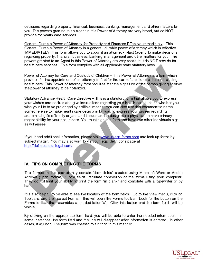 Preview New Jersey Power of Attorney Forms Package