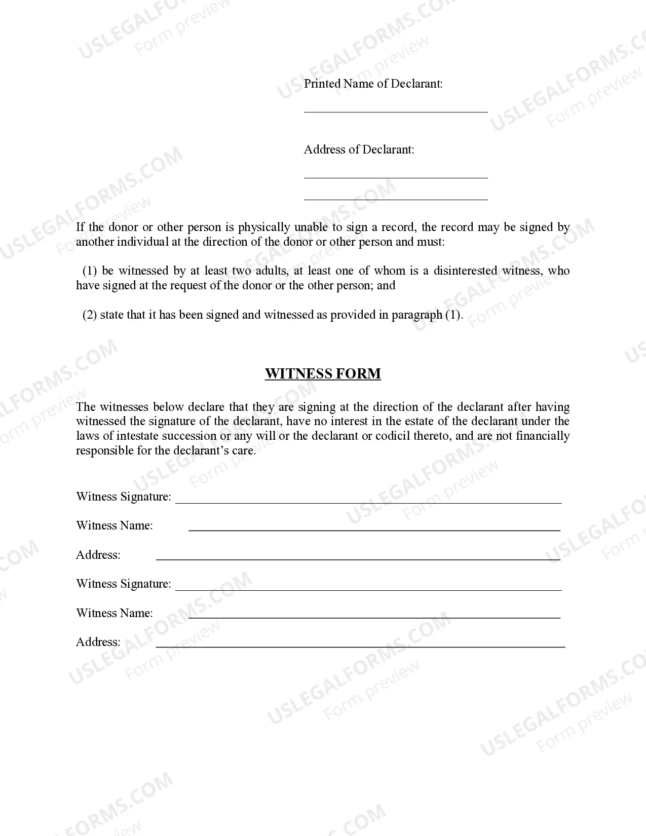 Preview Revocation of Uniform Anatomical Gift Act