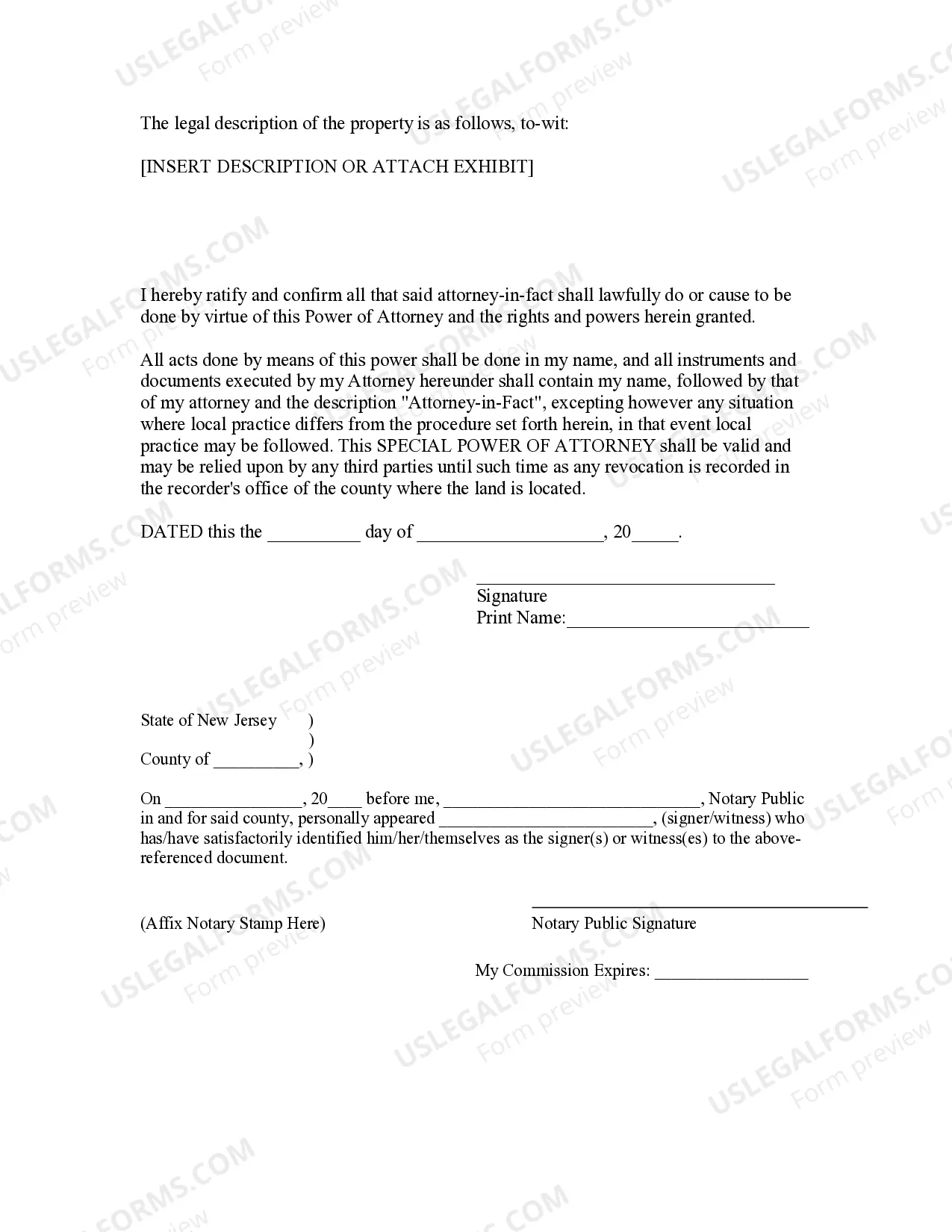 Preview Special or Limited Power of Attorney for Real Estate Purchase Transaction by Purchaser