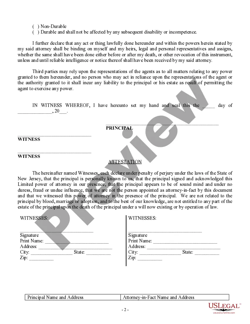 Preview Limited Power of Attorney for Stock Transactions and Corporate Powers