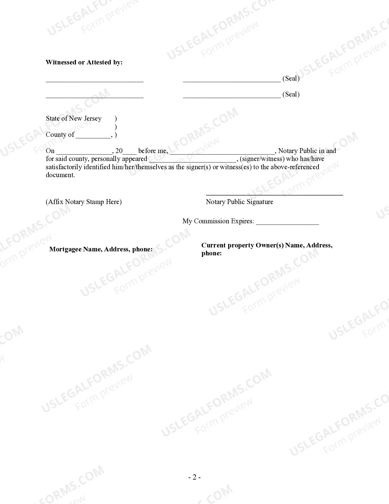 Preview Satisfaction - Cancellation - Release of Mortgage - Individual Lender or Holder