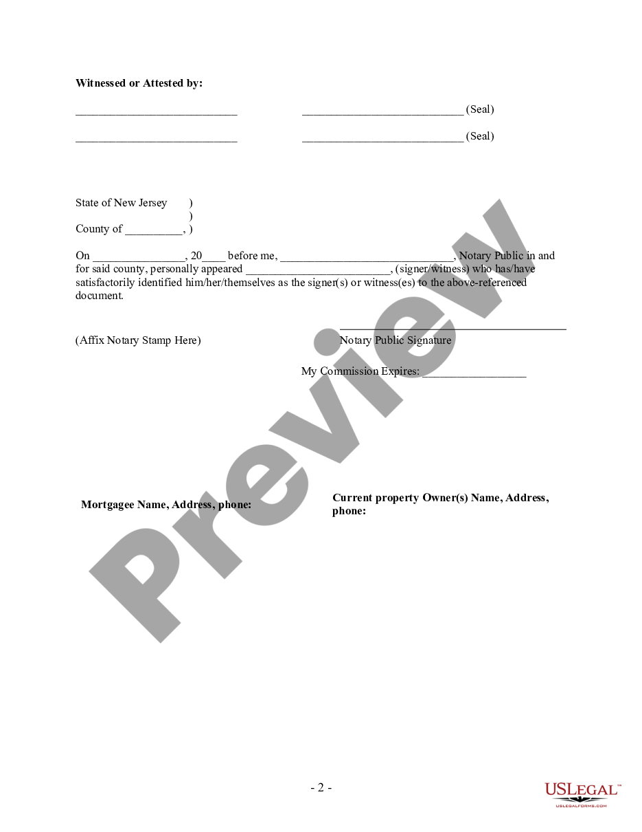 page 1 Partial Release of Property From Mortgage by Individual Holder preview