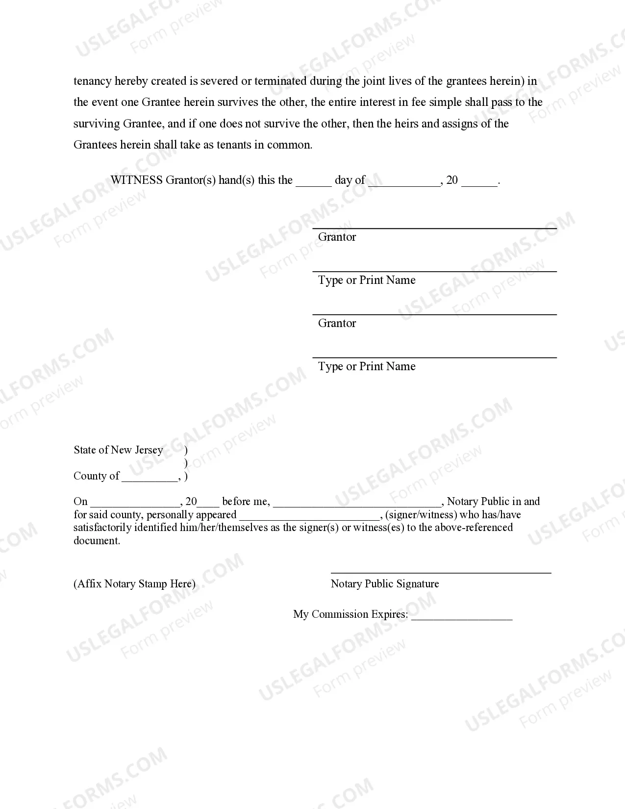 Preview Warranty Deed for Husband and Wife Converting Property from Tenants in Common to Joint Tenancy