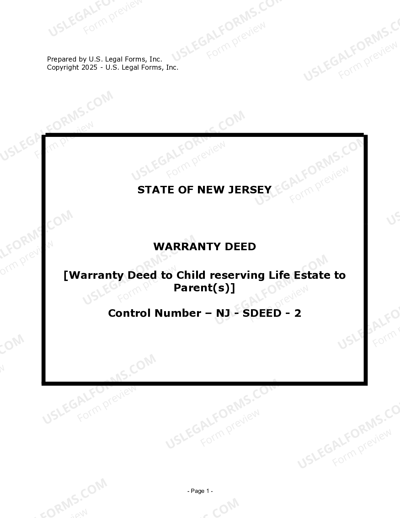 Life Estate Deed New Jersey Without Probate US Legal Forms