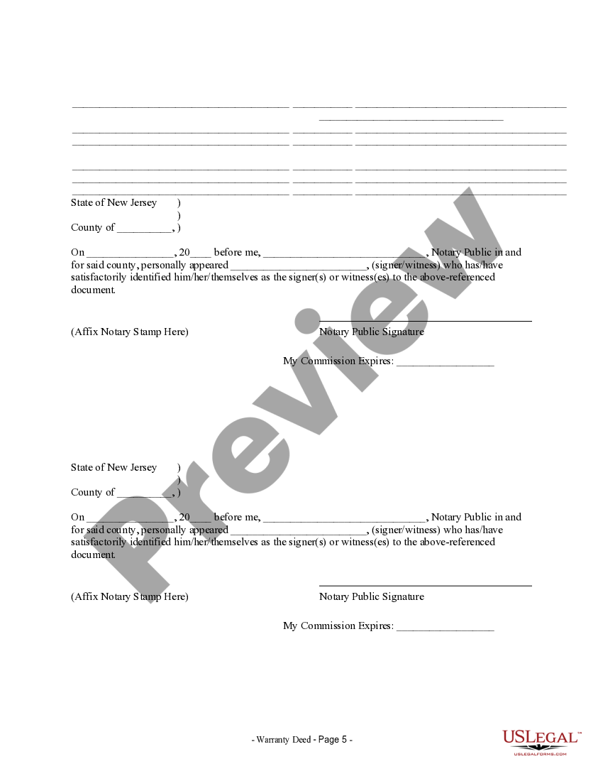 Life Estate Deed New Jersey Without Probate US Legal Forms