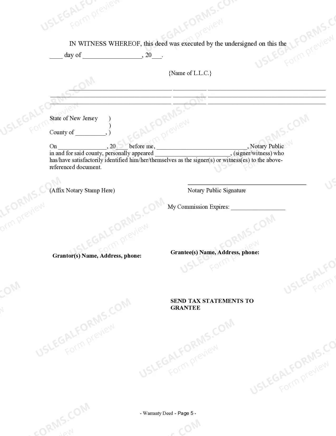 Preview Special Warranty Deed for Limited Liability Company LLC to Individual