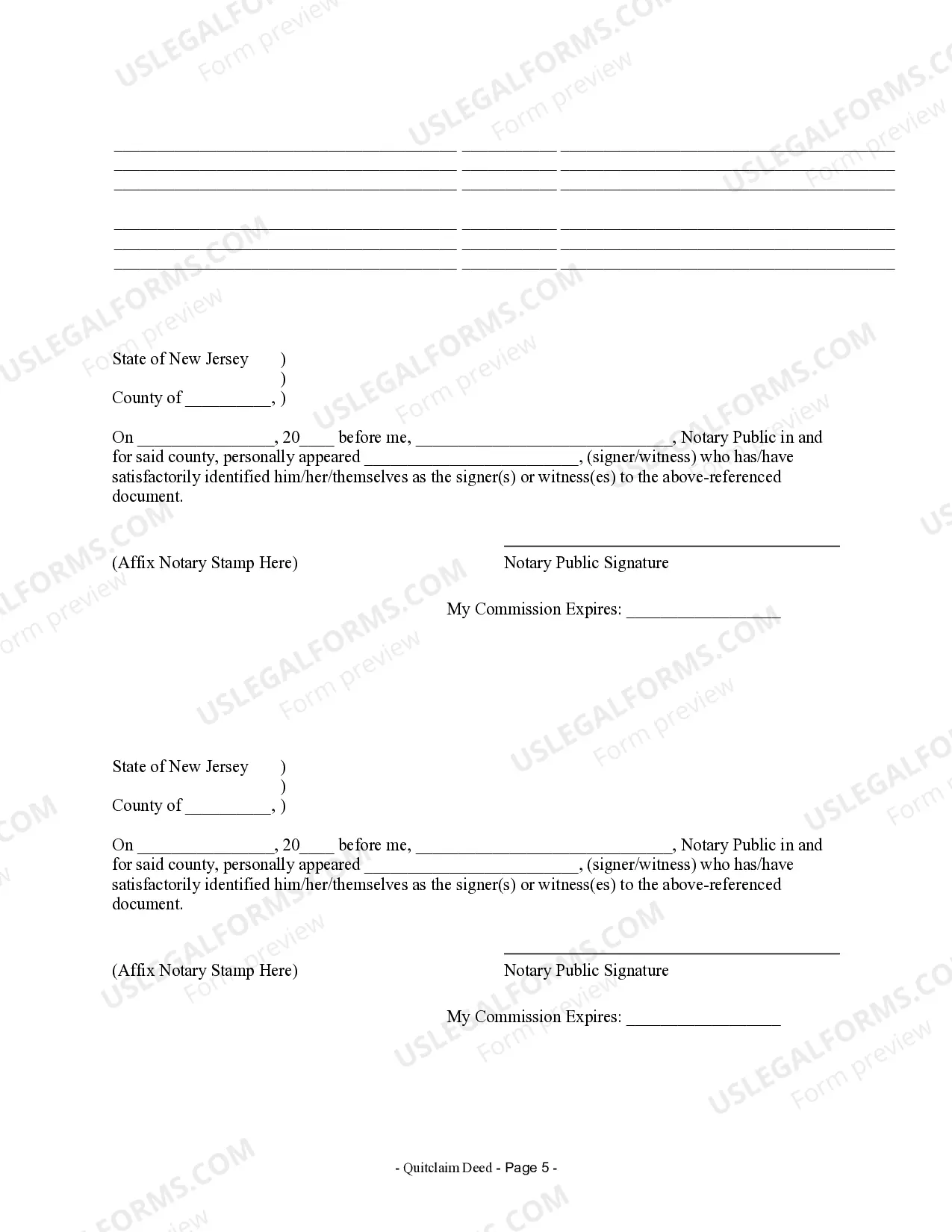 Preview Quitclaim Deed from Husband and Wife to Three Individuals as Joint Tenants