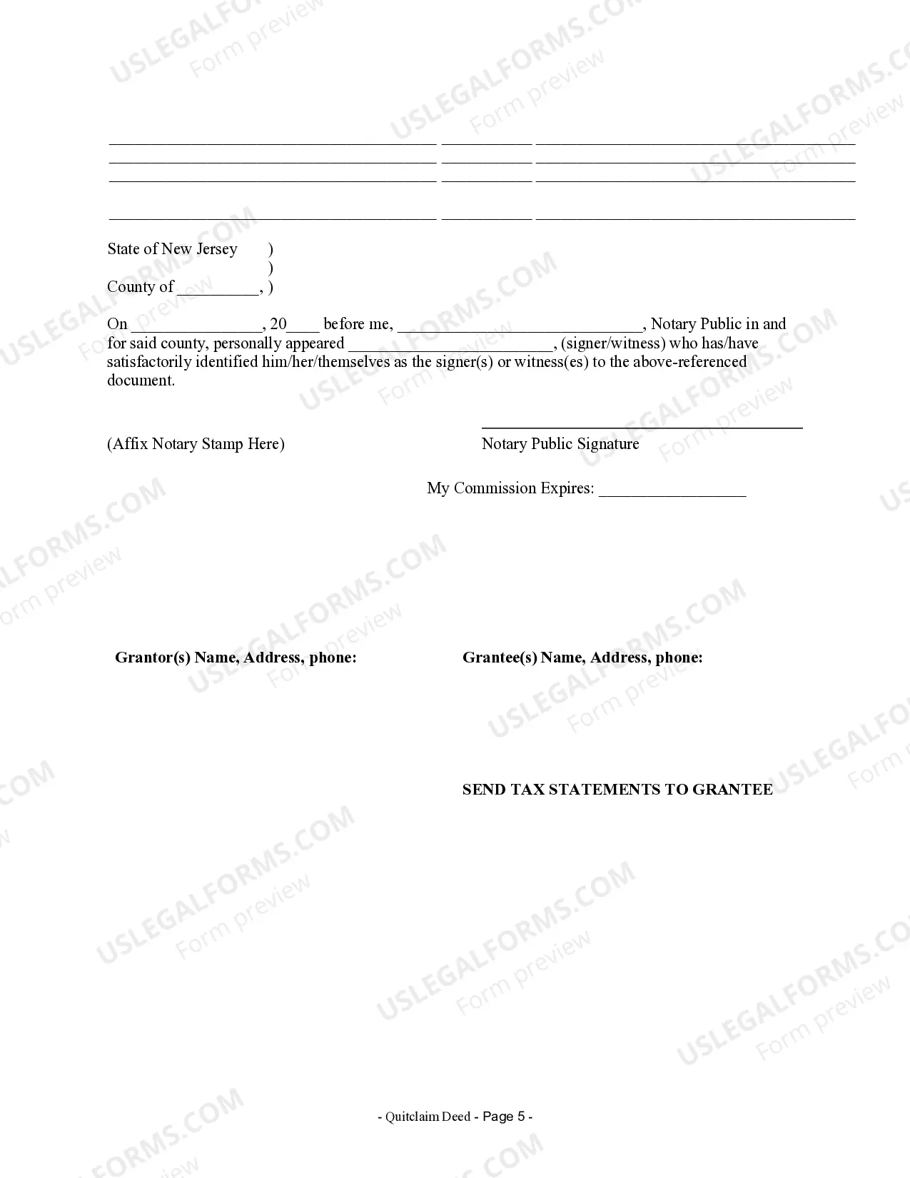 Preview Quitclaim Deed for Individual to Three Individuals as Joint Tenants