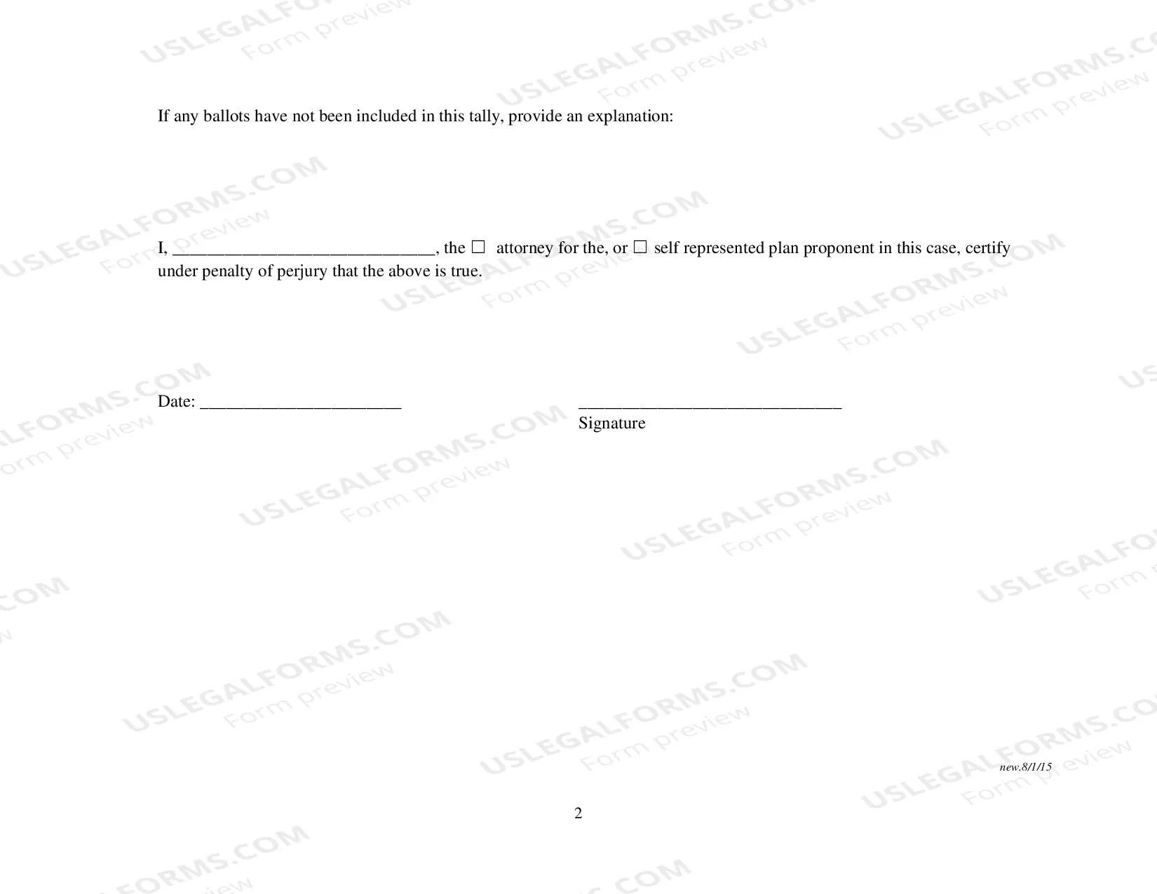 Preview Certification of Balloting