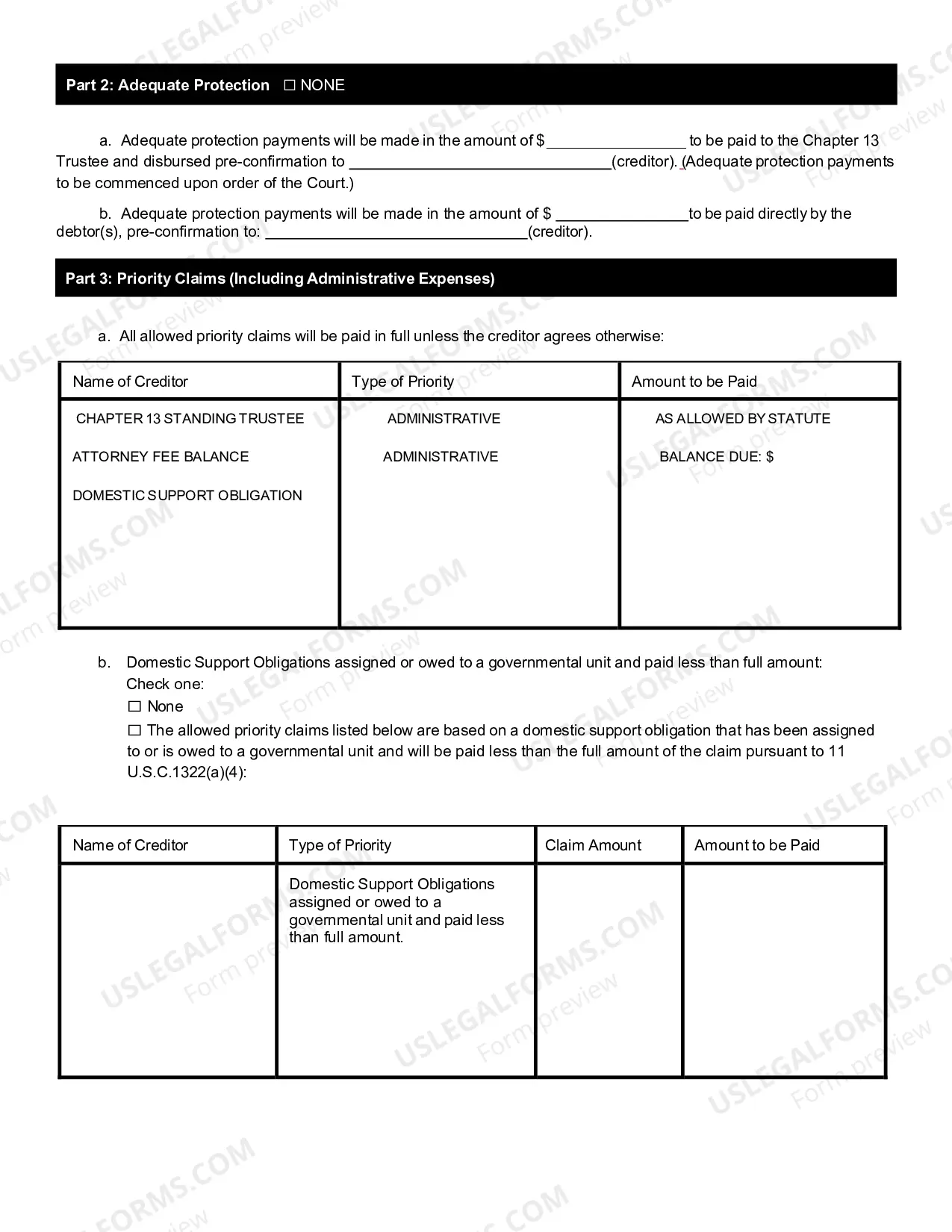 Preview Chapter 13 Plan and Motions