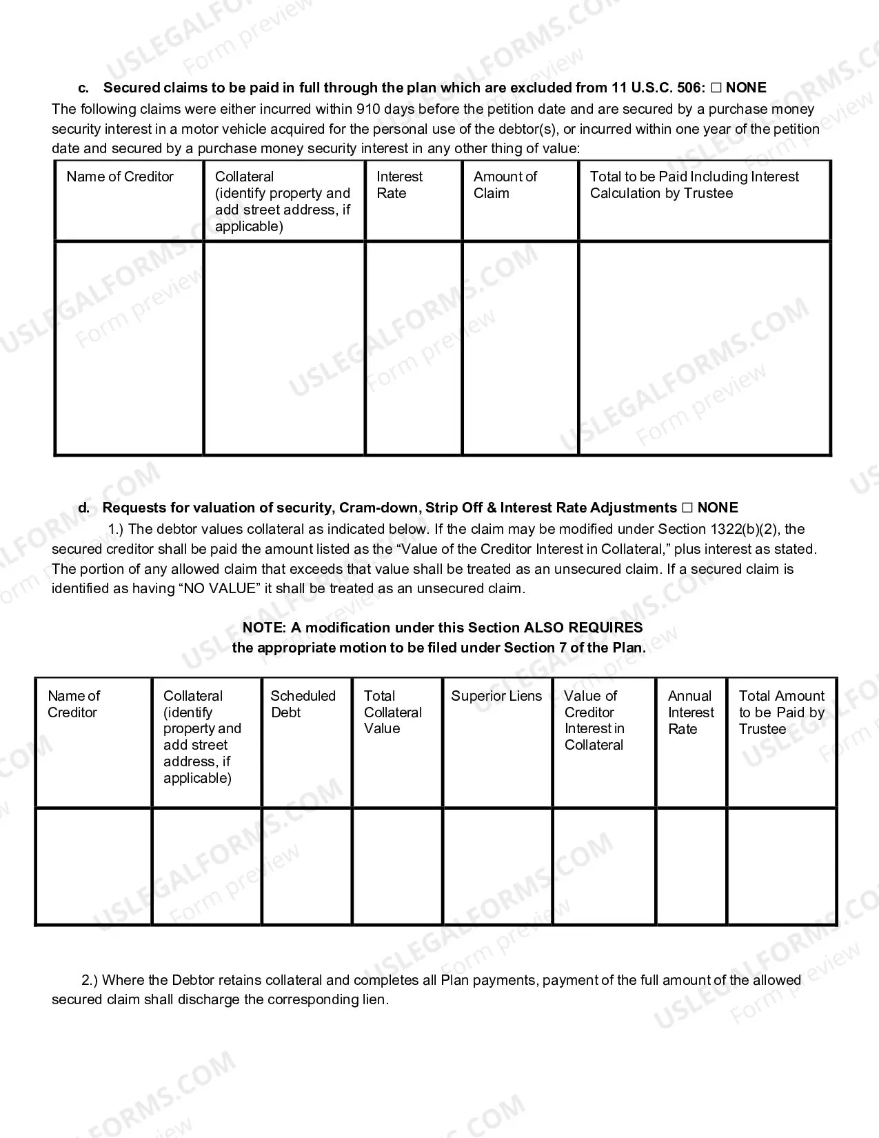 Preview Chapter 13 Plan and Motions