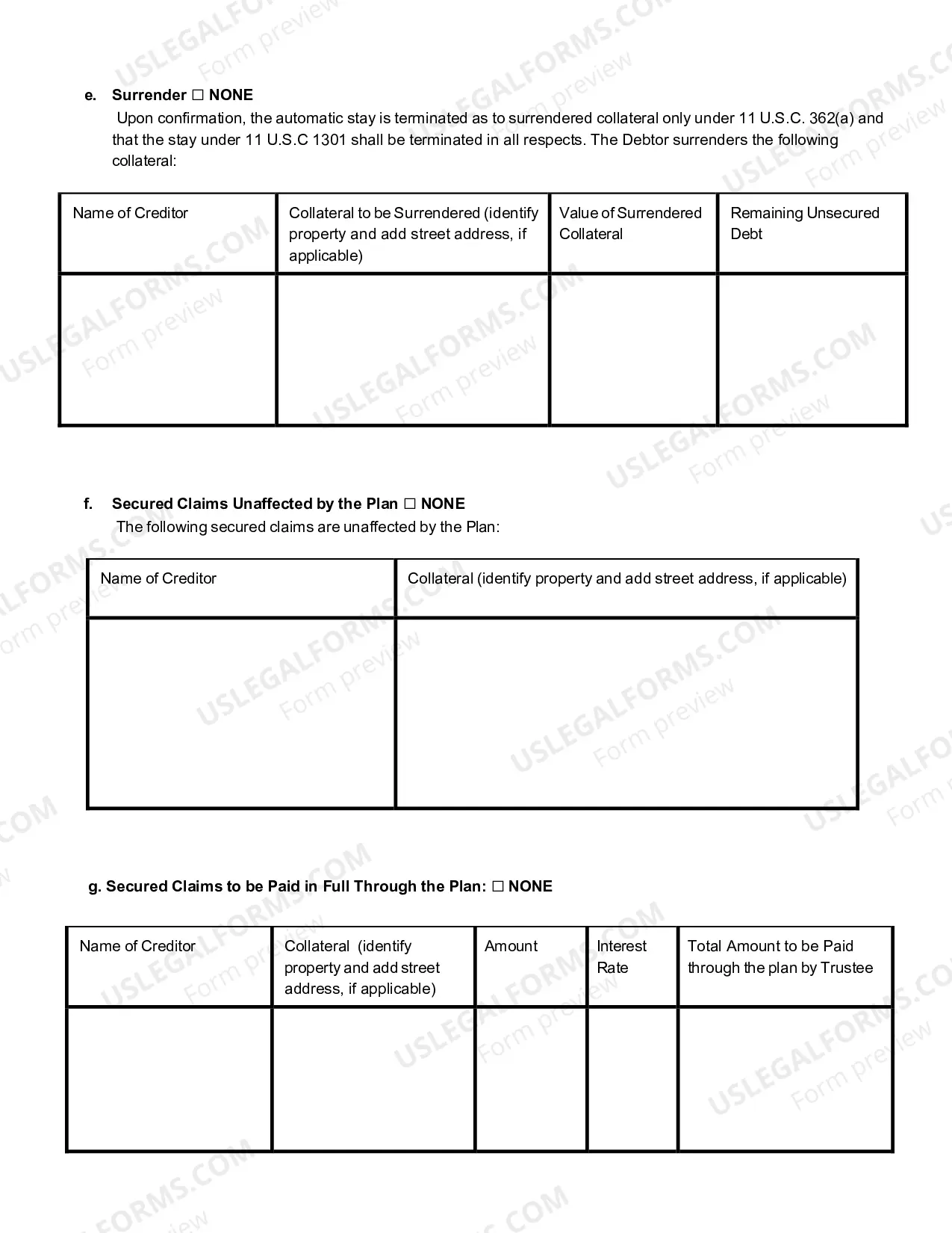 Preview Chapter 13 Plan and Motions