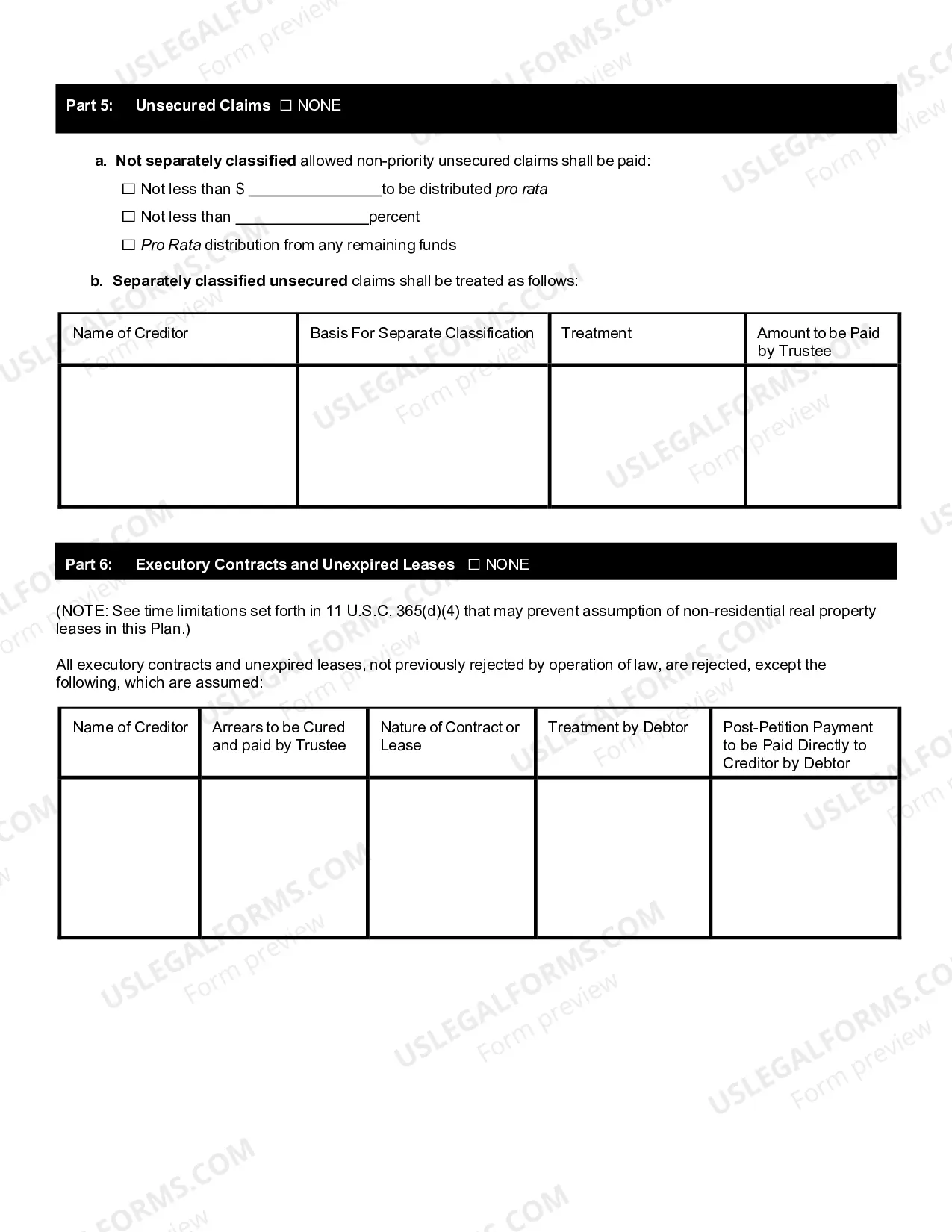 Preview Chapter 13 Plan and Motions