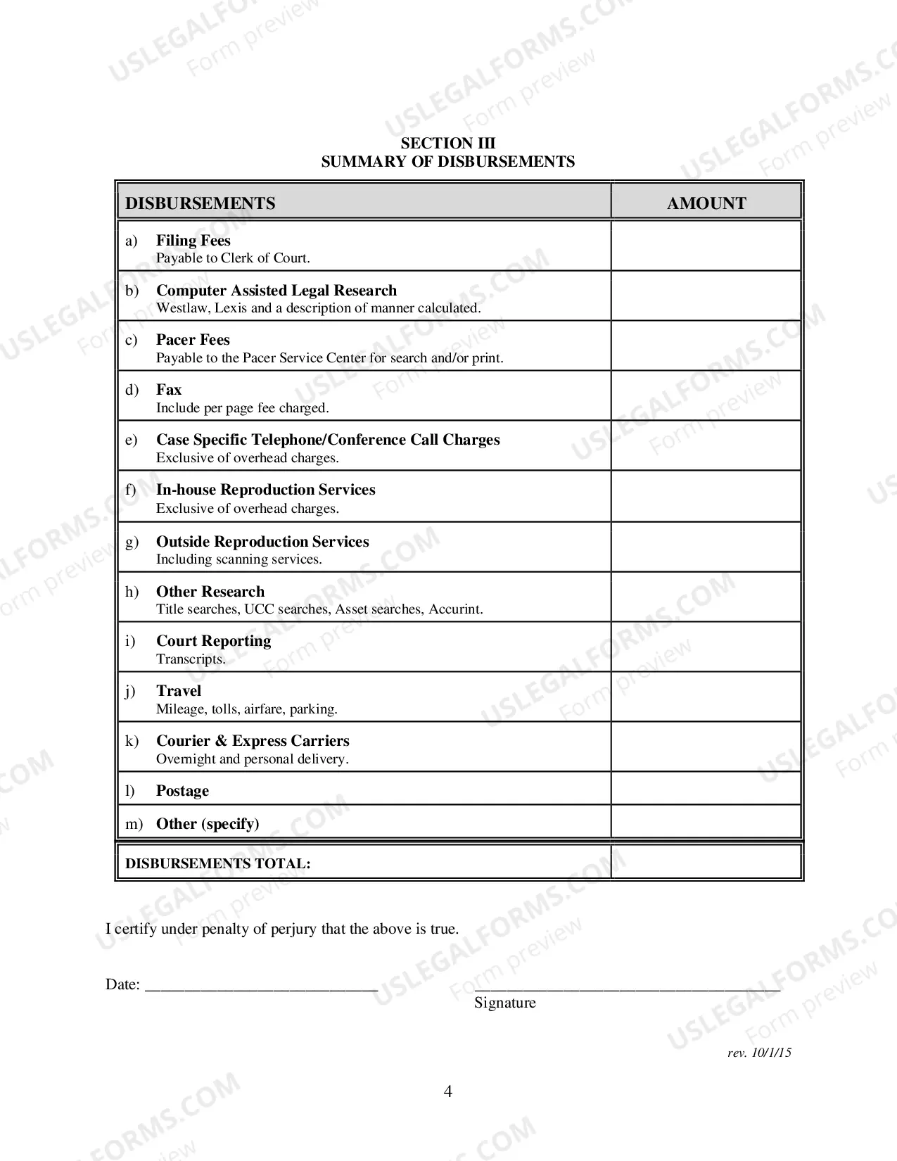 Preview Fee Application Cover Sheet