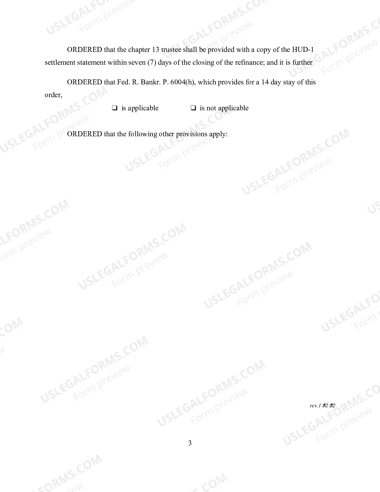Preview Order Approving Post-Petition Financing