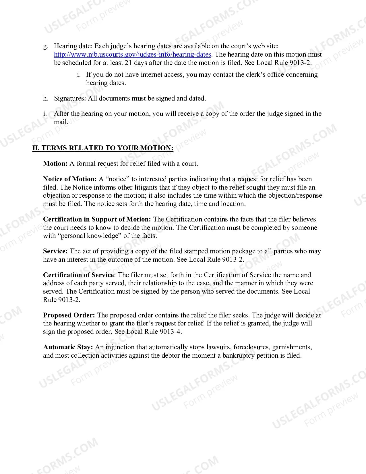 Preview Motion for Relief from the Automatic Stay (Landlord)