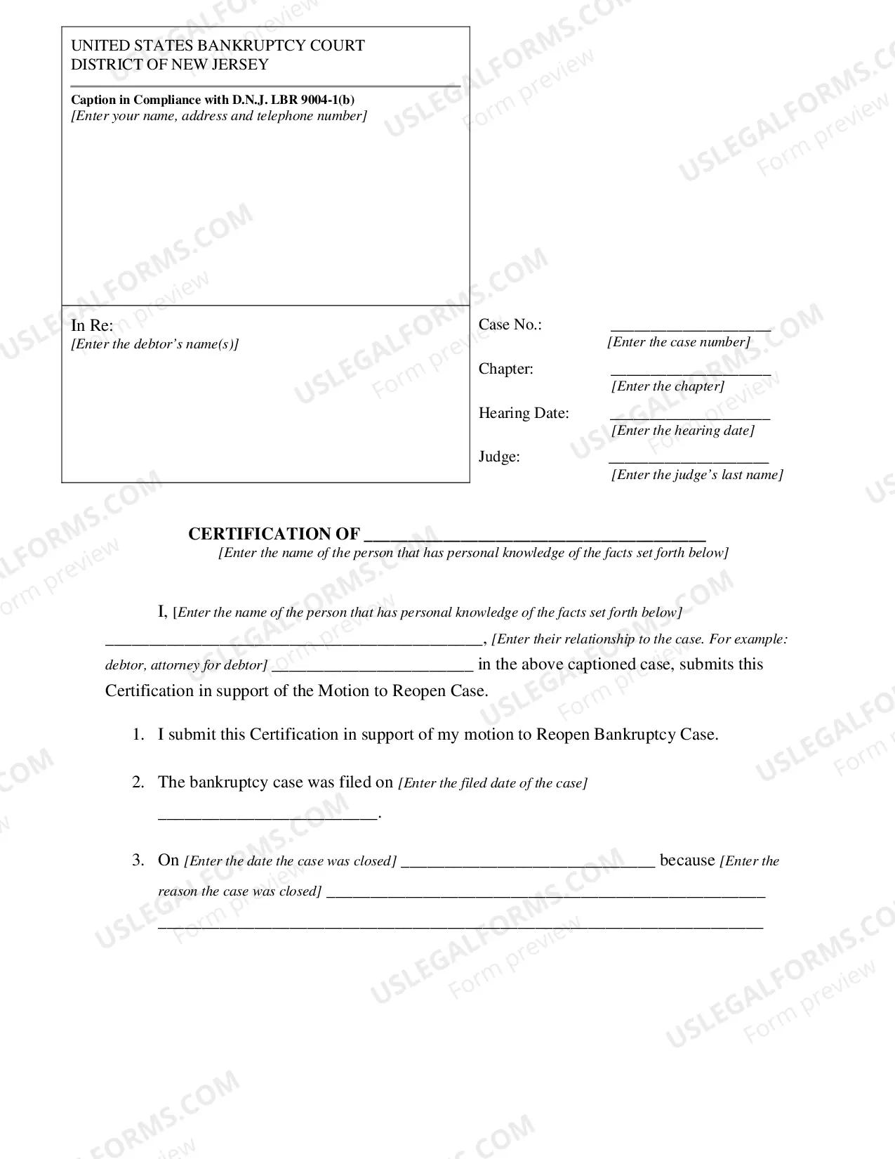 Preview Motion to Reopen Case